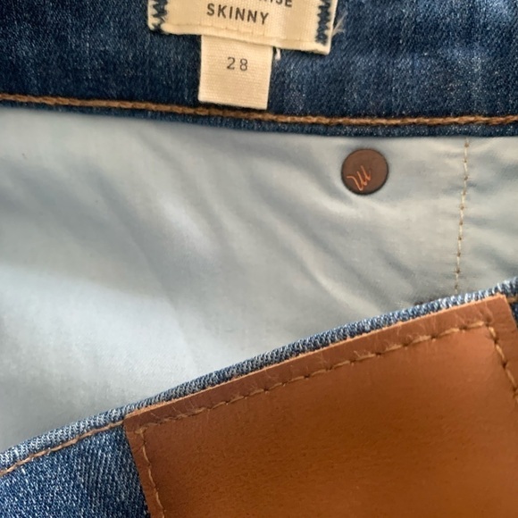 MADEWELL Raw Hem Hi Rise Skinny Jeans Style H6844 Size 28 - Picture 10 of 11